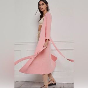 Anthropologie pink Alma cozy cardigan
